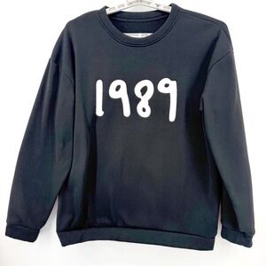 Unbranded Swifty 1989 Graphic Crewneck Sweatshirt Black XXXL Retro Pop Culture